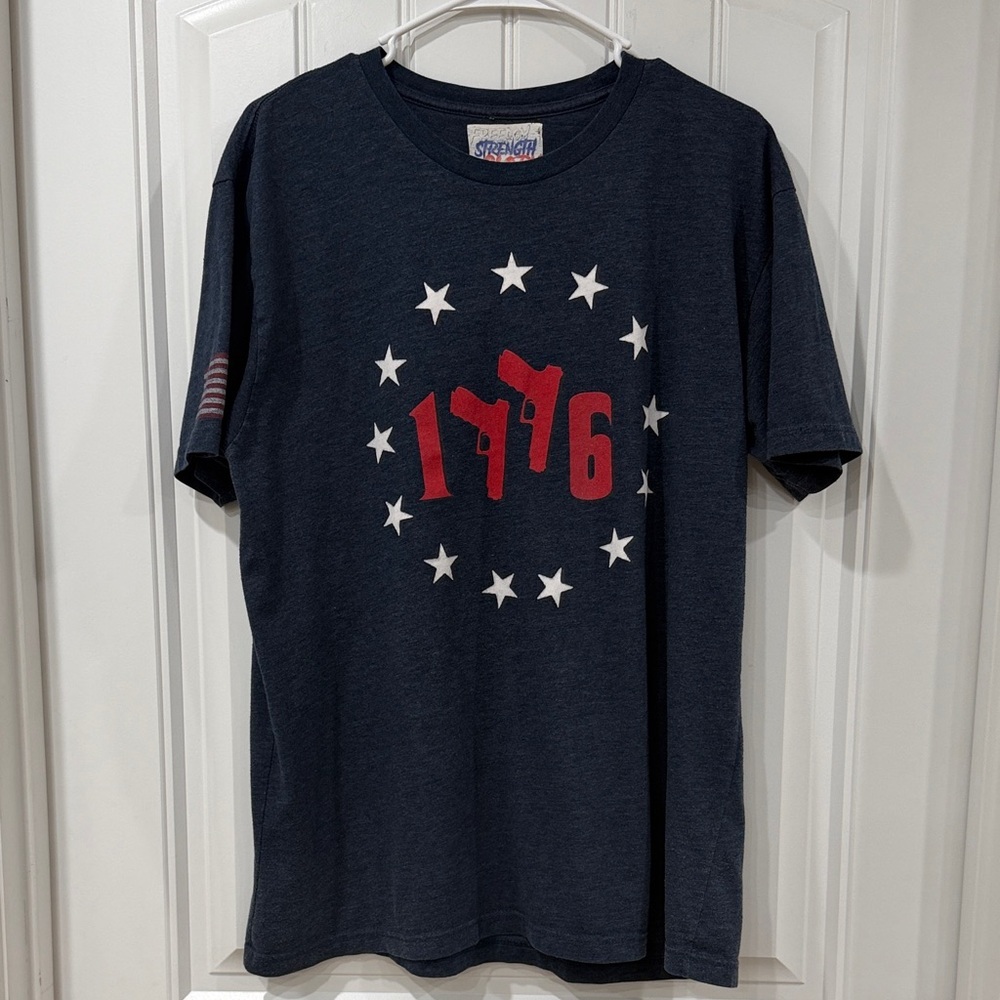 EUC Patriotic Navy T-Shirt with Red 1776 Graphic